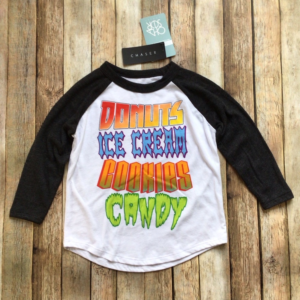 NWT Chaser Donuts Ice Cream Cookies Candy Tee